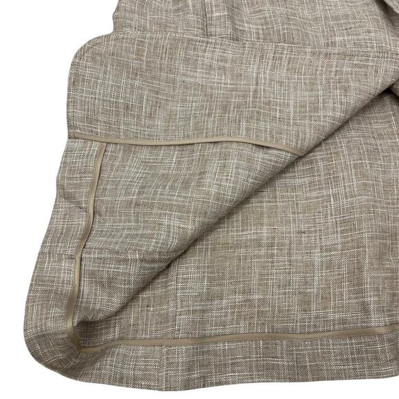 LAFAYETTE 148 NEW YORK One Button Blazer Jacket Beige Linen Belted Size XL - Picture 5 of 11